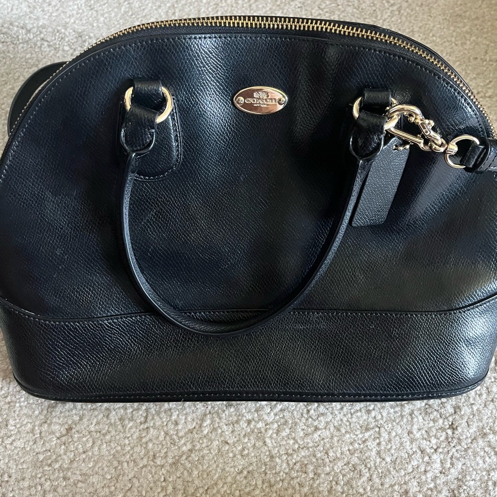 Coach Black Satchel with Detachable Crossbody Strap
